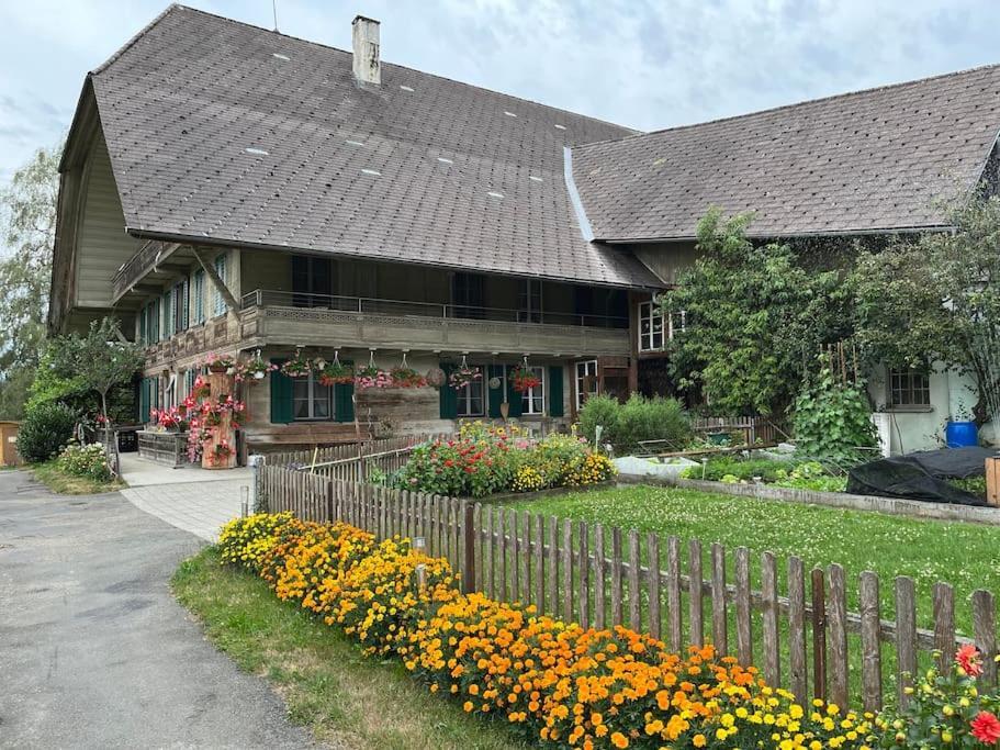Ferienwohnung Auf Bauernhof Mit Hotpot Und Sauna Sumiswald 外观 照片